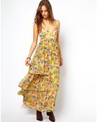 Asos Maxi Dress in Floral Print - Lyst