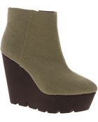 Cheap Monday Monolit Canvas Wedge Boot - Lyst