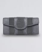 Khirma Eliazov Lindsay Python Stingray Clutch Bag Gray - Lyst