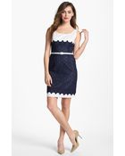 Maggy London Sleeveless Lace Sheath Dress - Lyst