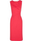 Oscar de la Renta Draped Woolblend Dress - Lyst