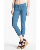 Paige Kylie Crop Jeans Marina Blue - Lyst