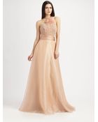 Theia Beaded Organza Gown - Lyst