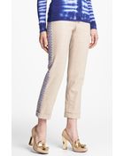 Tory Burch Manda Stretch Crop Pants - Lyst