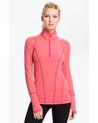 Zella Good Sport Stripe Half Zip Top - Lyst