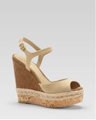 Gucci Hollie Open Toe Wedge Sandal - Lyst