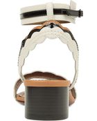 Lanvin Frenzy Scalloped Leather Sandals - Lyst