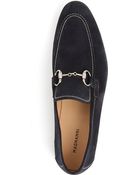 Magnanni Horsebit Suede Loafers - Lyst