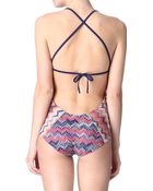 Missoni Halterneck Swimsuit - Lyst
