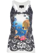 Philipp Plein Fish Print Tank Top - Lyst