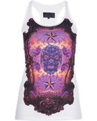 Philipp Plein Printed Tank Top - Lyst