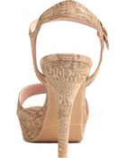 Stuart Weitzman Chandelle Leather Platform Sandals - Lyst
