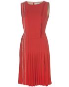 J. Mendel Pleated Sleeveless Dress - Lyst