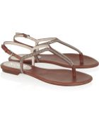 Kors By Michael Kors Zanna Chaintrimmed Leather Sandals - Lyst