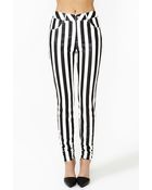Nasty Gal Roxy Stripe Skinny Jeans - Lyst
