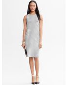 Banana Republic Mad Men Collection Vertical Stripe Dress - Lyst