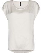 Mango Satin Blouse - Lyst