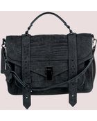 Proenza Schouler Ps1 Medium Suede Crocodile - Lyst