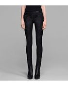Helmut Lang Patina Stretch Leather Leggings - Lyst