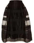 Temperley London Pleats and Lace Skirt - Lyst