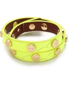 Tory Burch Double Wrap Logo Bracelet - Lyst