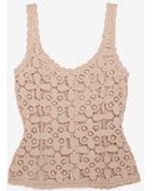 Exclusive For Intermix Zipper Back Lace Tank - Lyst