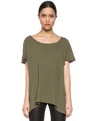Current/Elliott The Oversize Tee in Green - Lyst