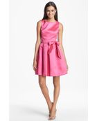 Isaac Mizrahi New York Mikado Fit Flare Dress - Lyst