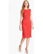 Tadashi Shoji Embroidered Lace Sheath Dress - Lyst