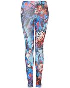 Topshop Graphic Grafitti Leggings - Lyst