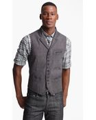 John Varvatos Notch Lapel Vest - Lyst