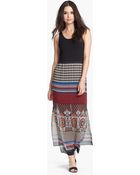 Vince Camuto Print Skirt Maxi Dress - Lyst