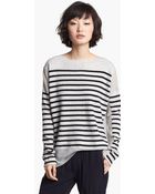 Vince Linked Stripe Cashmere Sweater - Lyst