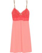 Eberjey Jade Lace and Stretch Jersey Chemise - Lyst