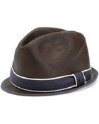 Rag & Bone Center Dent Fedora Dark Brown - Lyst
