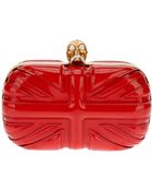 Alexander McQueen Union Jack Skull Clutch - Lyst
