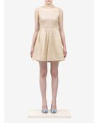 Alice + Olivia Cut-out Back Metallic Knit Dress - Lyst