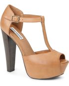 Steve Madden Dyvine Leather Tbar Sandals - Lyst