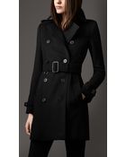 Burberry Mid-Length Wool Cashmere Trench Coat - Lyst