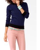 Forever 21 Polka Dot Raglan Sweater - Lyst