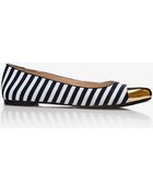 Forever 21 Striped Cap Toe Ballet Flats - Lyst