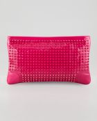 Christian Louboutin Loubiposh Studded Patent Clutch Bag - Lyst