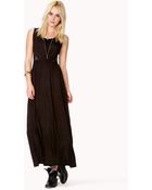 Forever 21 Illusion Neckline Maxi Dress - Lyst