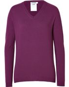Jil Sander Cashmere Pullover In Grape - Lyst