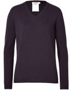 Jil Sander Cashmere Pullover In Deep Violet - Lyst