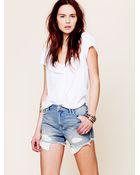 Free People Eyelet Pocket Cutoffs - Lyst