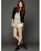 One Teaspoon Sequin Cropped Pant - Lyst