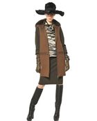Lanvin Racoon Collar Wool Coat - Lyst