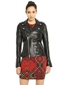 McQ by Alexander McQueen Goat Leather Biker Jacket - Lyst