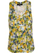 Suno Printed Cotton Tank Top - Lyst